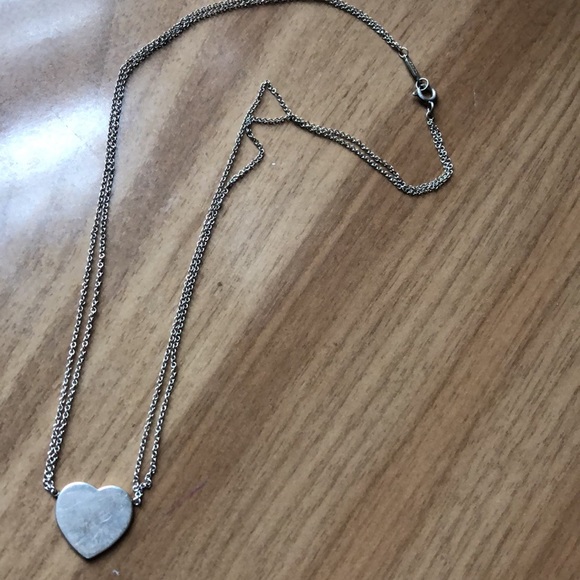 Tiffany’s Double Chain Heart Necklace - Picture 2 of 3